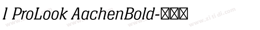 1 ProLook AachenBold字体转换
